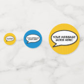 楽しいレトロコミックブックのスピーチバブル コンフェッティ (正面)