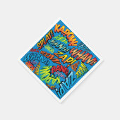 楽しいレトロコミックブックサウンド スタンダードカクテルナプキン (角)