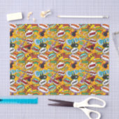 楽しいレトロコミックブックポップアートの爆発 薄葉紙 (クラフト)