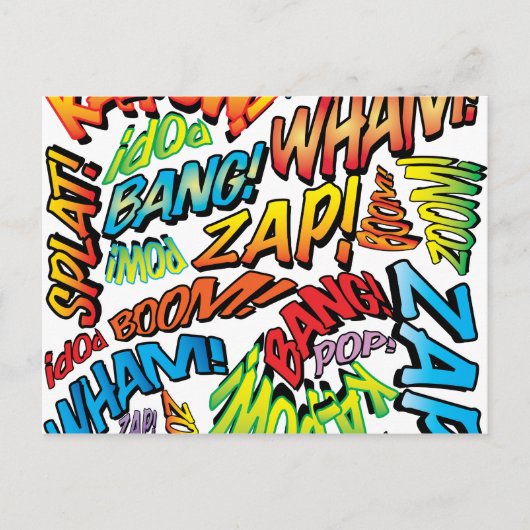 楽しいレトロコミックブックポップアートサウンド 案内ポストカード (正面)