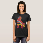 楽しいレトロローラースケート 70年代 80年代 デルビースケートパーティー Tシャツ (正面フル)