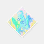 楽しいレトロ カラフル オーダーメイド カクテルパーティー スタンダードカクテルナプキン (角)