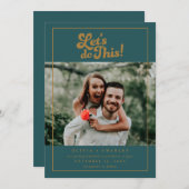 楽しいレトロ Let's Do This フォト セーブザデート (正面/裏面)