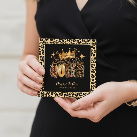 楽しいレパードバースデークイーン40歳バースデー 招待状