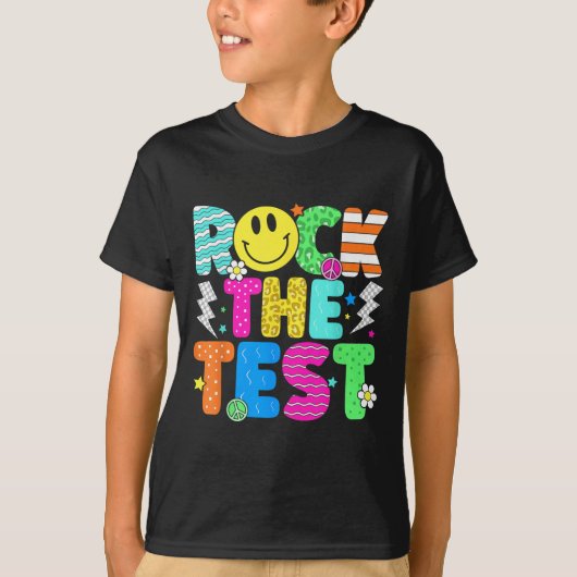 楽しいロック試験テストの日先生学生 も Tシャツ (正面)