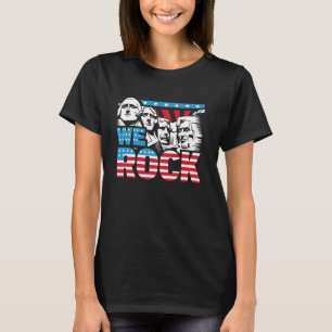 楽しいロック・マウント・ラッシュモア愛国アメリカ Tシャツ