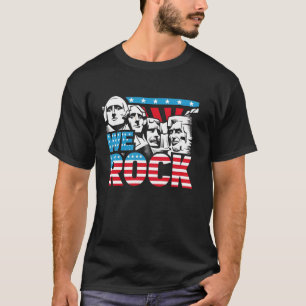 楽しいロック・マウント・ラッシュモア愛国アメリカ Tシャツ