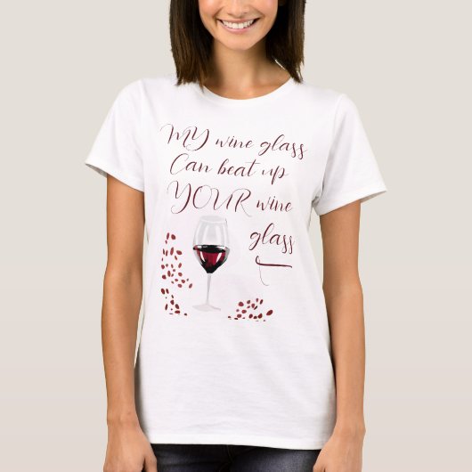 楽しいワイン飲み Tシャツ (正面)