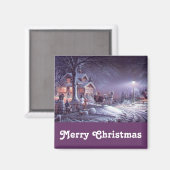 楽しいヴィンテージメリークリスマスマグネット。 マグネット (正面/裏面)