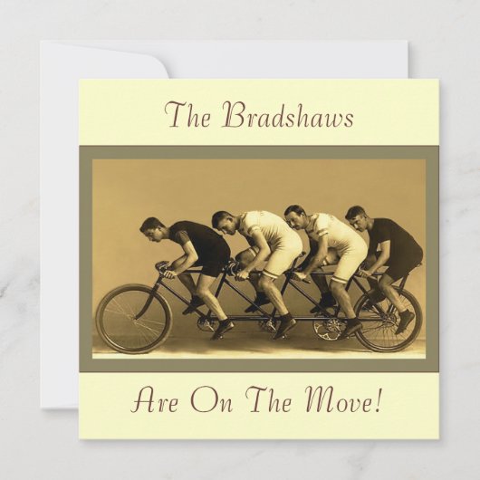 楽しいヴィンテージ 住所変更のお知らせ 招待状 (正面)