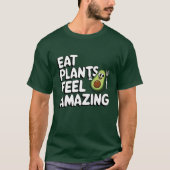 楽しいヴィーガン アボカド 植物を食べると最高 Tシャツ (正面)