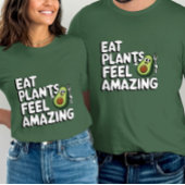 楽しいヴィーガン アボカド 植物を食べると最高 Tシャツ