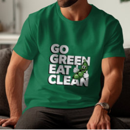 楽しいヴィーガン エンドウのさや グリーンになってクリーンに食べよう 健康的 Tシャツ