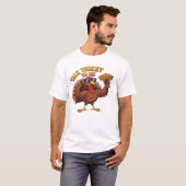 楽しい七面鳥の感謝祭 おもしろ オーバーサイズ Tシャツ.p Tシャツ (正面フル)