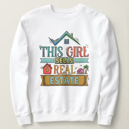 楽しい不動産販売の女性向け 不動産Sweatshirt スウェットシャツ