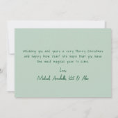 楽しい予測できなクリスマスに手書き シーズンカード (裏面)