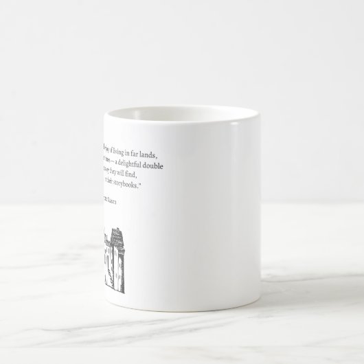 "楽しい二重存在"引用文マグ コーヒーマグカップ (中央)