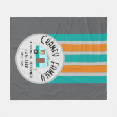 楽しい人生と一緒にレトロキャンパー フリースブランケット (正面(横))