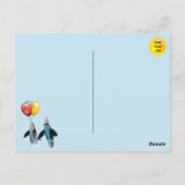 楽しい人魚のビーチの誕生日ポストカード ポストカード (裏面)