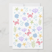 楽しい人魚の誕生日招待状 招待状 (裏面)