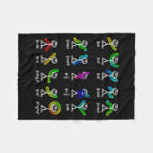 楽しい代数ダンス関数 数学教師 ギーク ナード フリースブランケット (正面(横))