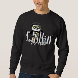 楽しい仲間たちとリラックス パンダTシャツ スウェットシャツ