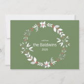 楽しい休はっきりした日の白黒フォント写真 シーズンカード (裏面)