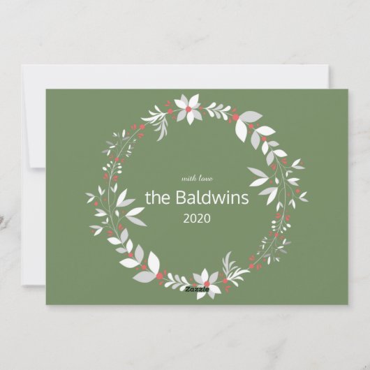 楽しい休はっきりした日の白黒フォント写真 シーズンカード (裏面)