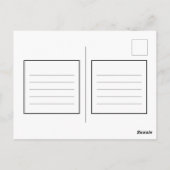 楽しい休はっきりした日の白黒フォント写真 ポストカード (裏面)