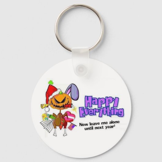 楽しい休日と幸せなすべてのもの キーホルダー (正面)