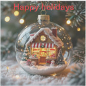 楽しい休日に地球のお菓子店 シール (正面)