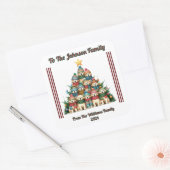 楽しい休日のギフトステッカーこのクリスマス スクエアシール (封筒)