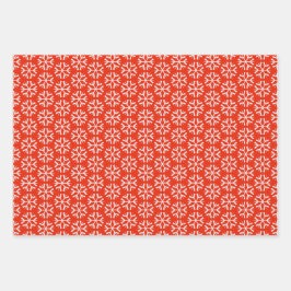 楽しい休日のスノーフレーク ラッピングペーパーシート