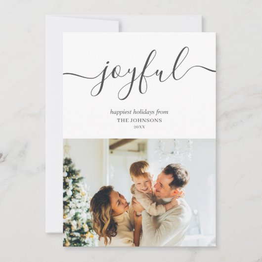 楽しい休日の手書きシンプル写真 シーズンカード (正面)