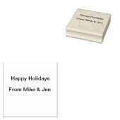 楽しい休日メリークリスマスプラスの名前 ラバースタンプ (押印)