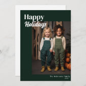 楽しい休日モダンクリスマス シーズンカード (正面/裏面)