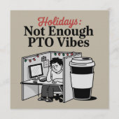 楽しい休日 オフィスキュービクル コーヒー PTO メメス 仕事 招待状 (正面)