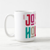 楽しい休日 | カラフルはっきりしたトレンディー コーヒーマグカップ (左)