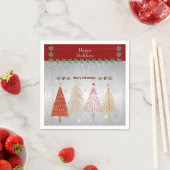 楽しい休日、メリークリスマス。 スタンダードカクテルナプキン (インサイチュ)