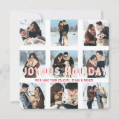 楽しい休日 |複数のモダンコラージュ写真 シーズンカード (正面)