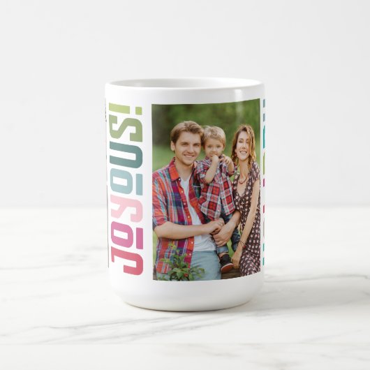 楽しい休日 | 複数の家族の写真クリスマス コーヒーマグカップ (中央)