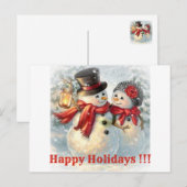 楽しい休暇をお過ごしください !!! シーズンポストカード (正面/裏面)