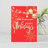 楽しい休暇 クリスマスの習慣 赤いお知らせ 招待状 (スタンド正面)