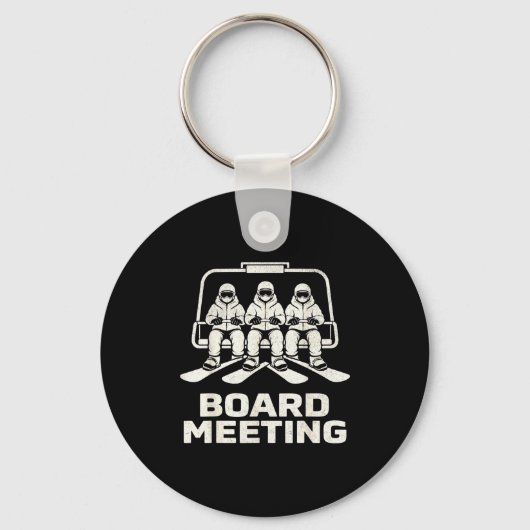 楽しい会議 スノーボード スキーリフト 冬 キーホルダー (正面)