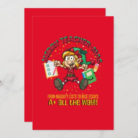 楽しい先生のクリスマス！ シーズンカード (正面/裏面)