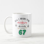 楽しい先生のクリスマス「6 7」と言わないで コーヒーマグカップ (左)