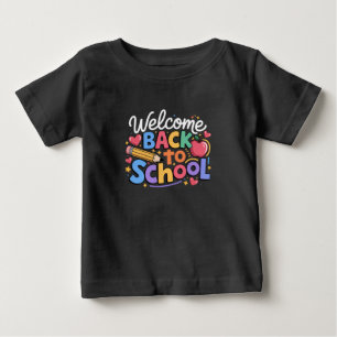 楽しい先生の初登校 バックトゥスクール ベビーTシャツ