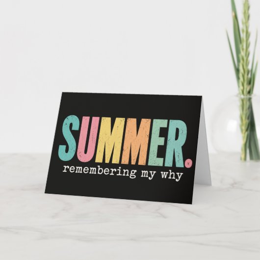 楽しい先生の夏 "My Why" を思い出す夏 カード (正面)