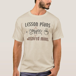 楽しい先生Tシャツ - レッスンプランとコーヒーでインスピレーション Tシャツ