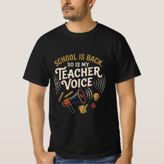 楽しい先生Tシャツ 学校が始まる 先生の声 Tシャツ